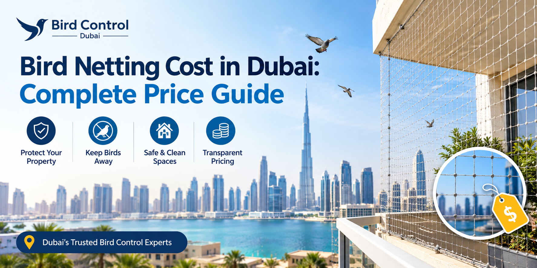 bird netting cost in Dubai
